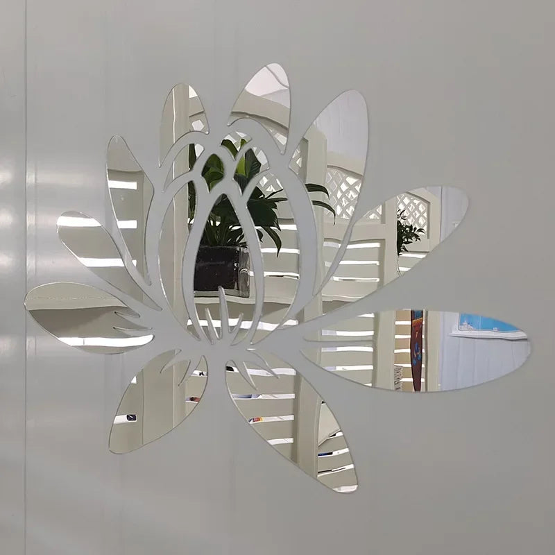 Mirrors Lotus Aesthetic DIY Wall Stickers