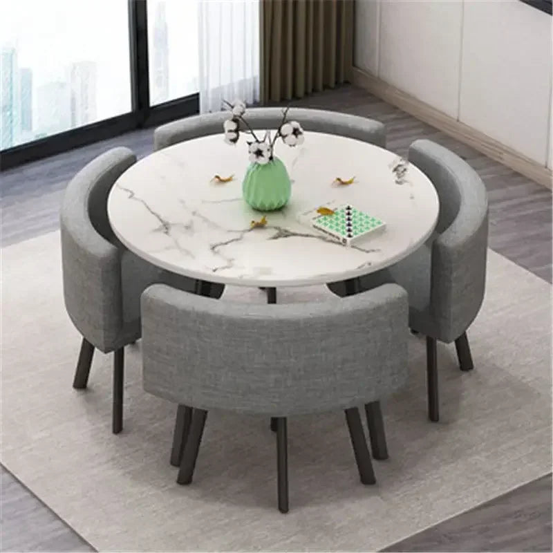 Simple Round Table and Chair Set