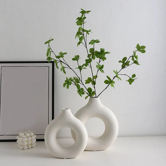 Circular Hollow Ceramic Vase