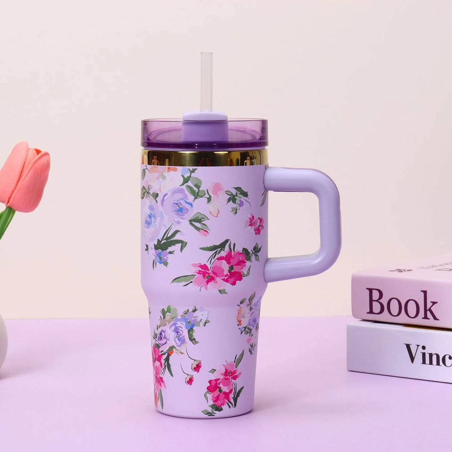 Non-slip Tumbler With Straw