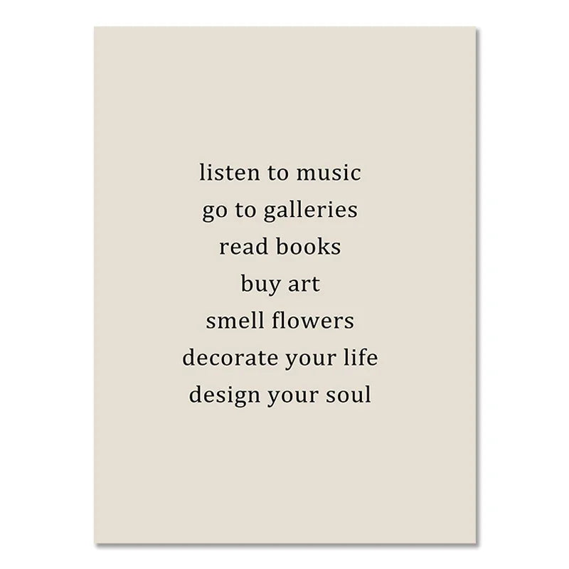 Abstract Geometric Beige Black Boho Minimalist Poster