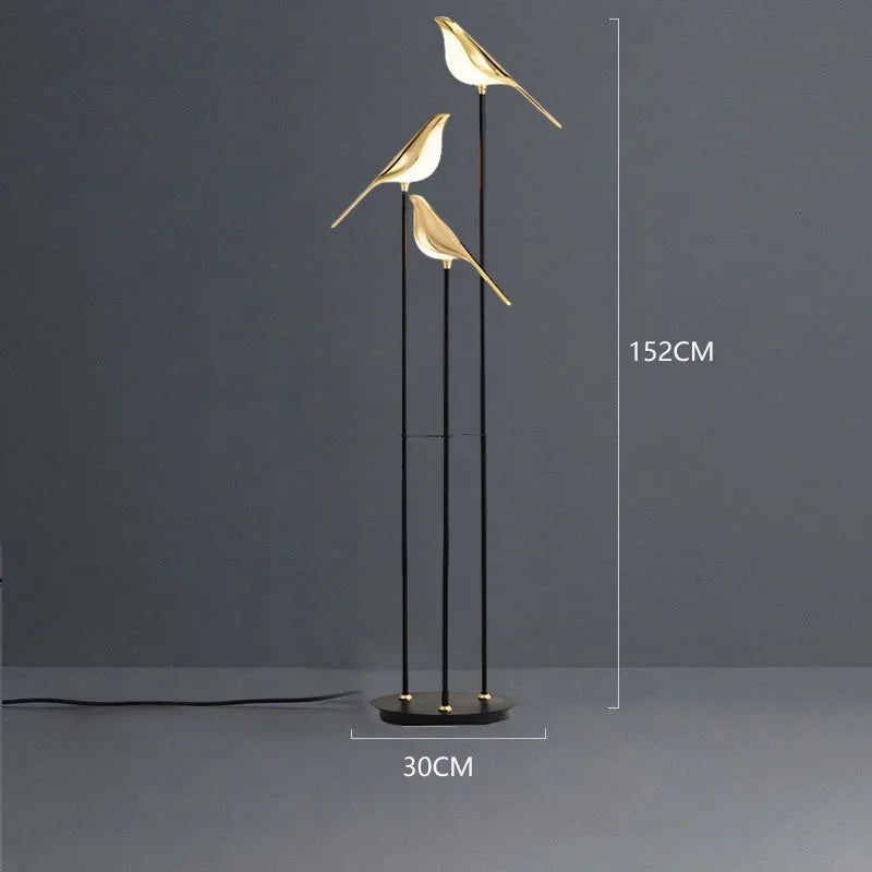 Retro Solid Wood Floor Lamp