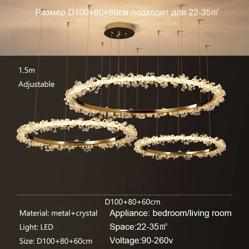 Crystal LED Dimmable Chandelier
