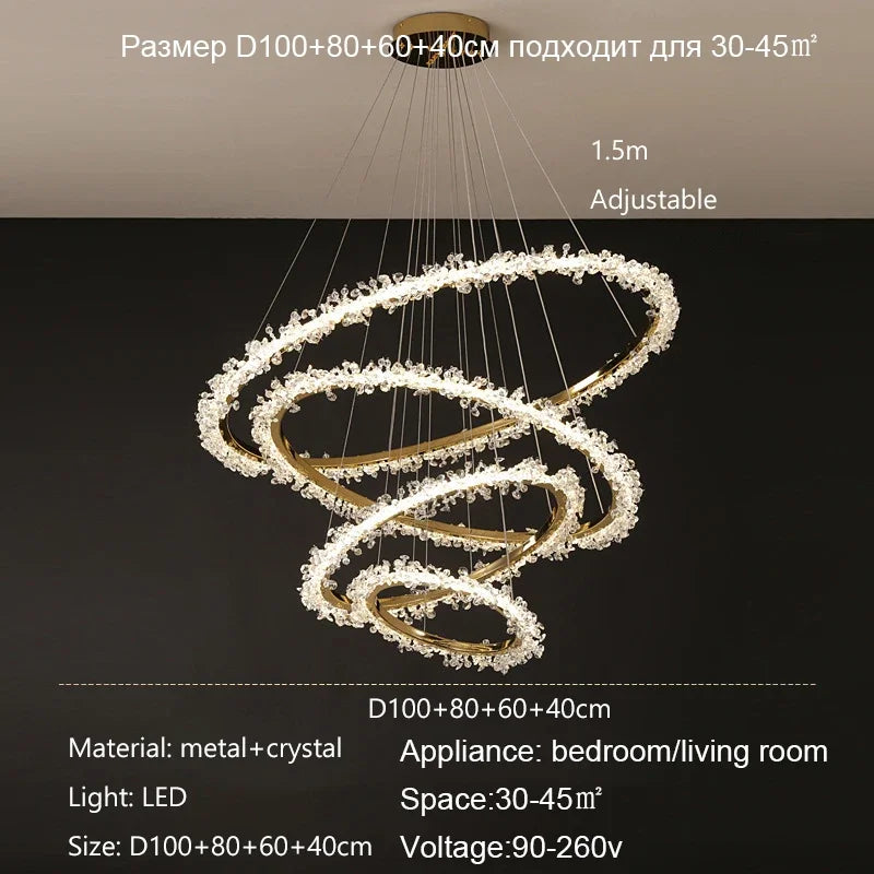 Crystal LED Dimmable Chandelier