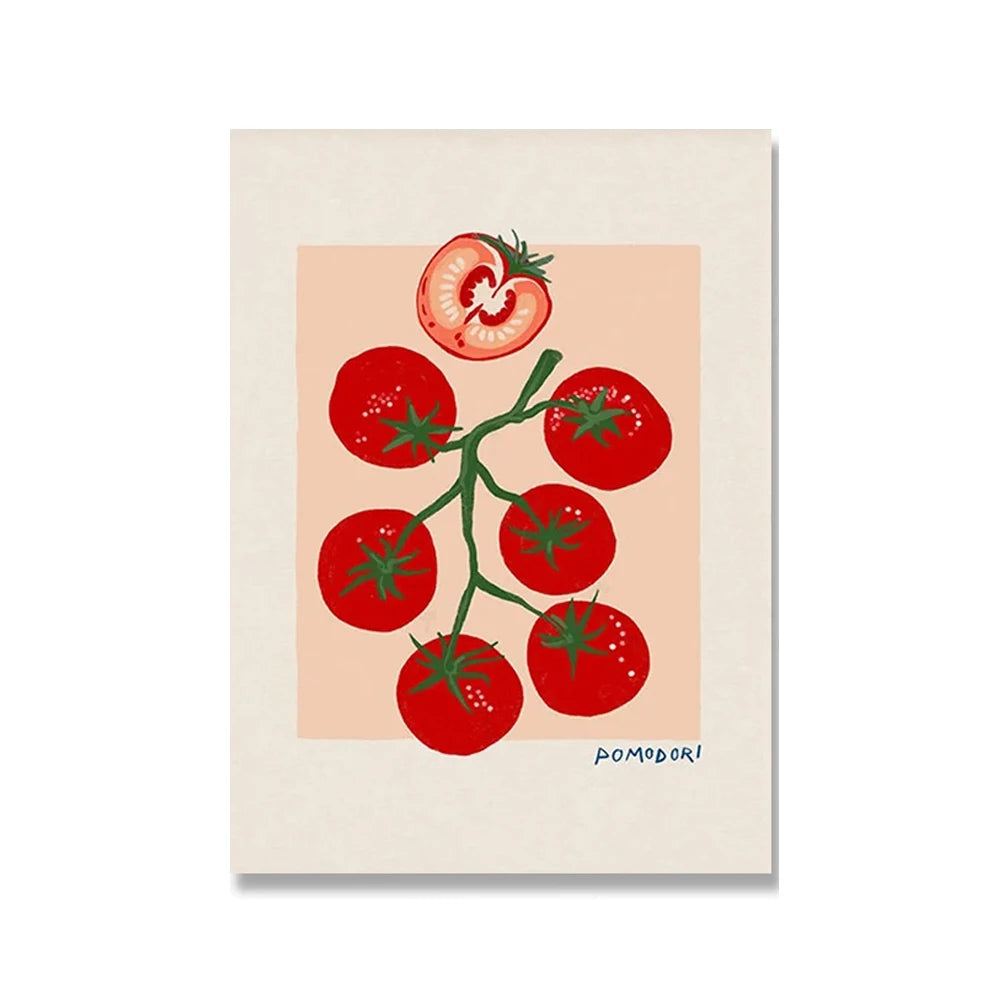 Wine & Cheese Noodles Modern Wall Art