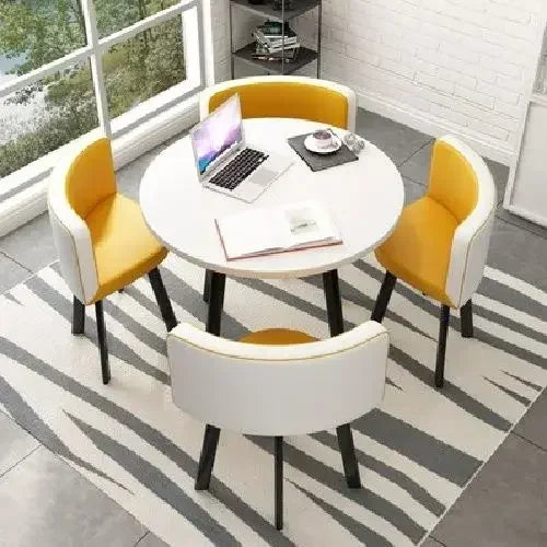 Simple Round Table and Chair Set