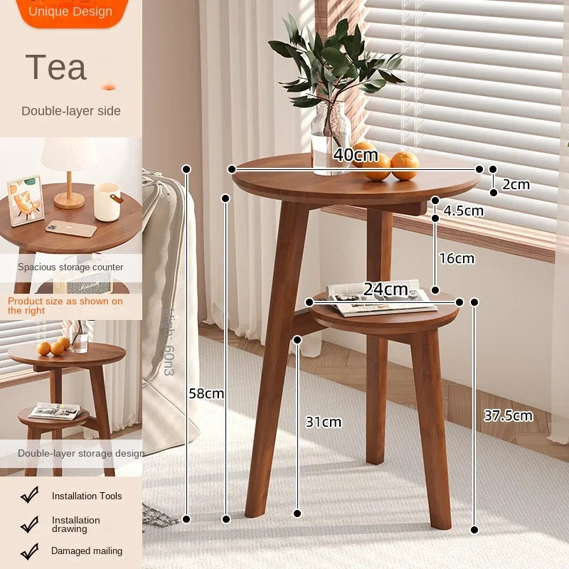 Solid Wood Round Coffee Table