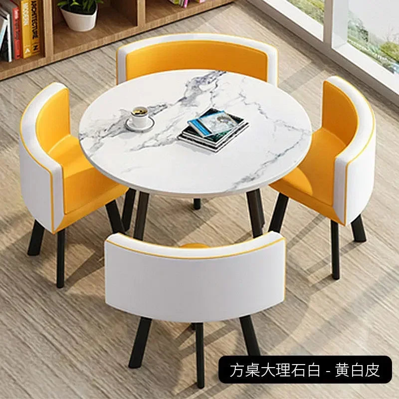 Simple Round Table and Chair Set