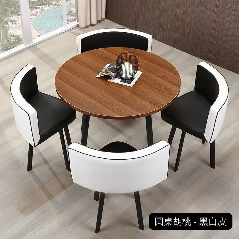 Simple Round Table and Chair Set