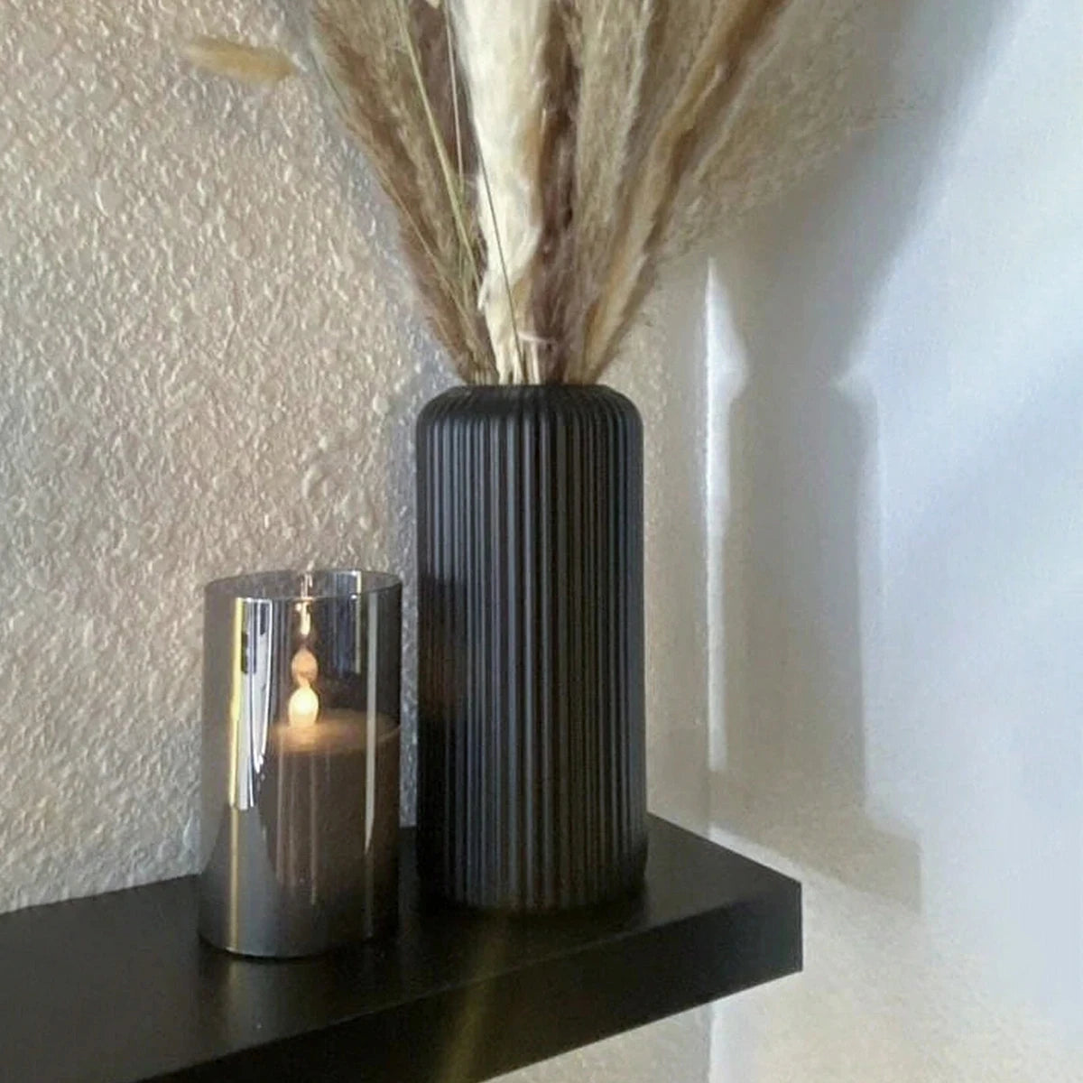 Striped Ceramic Look Vase