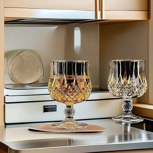 Elegant Crystal Whiskey & Wine Glass Set