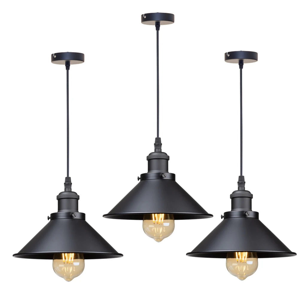 Black Vintage Industrial Pendant Light