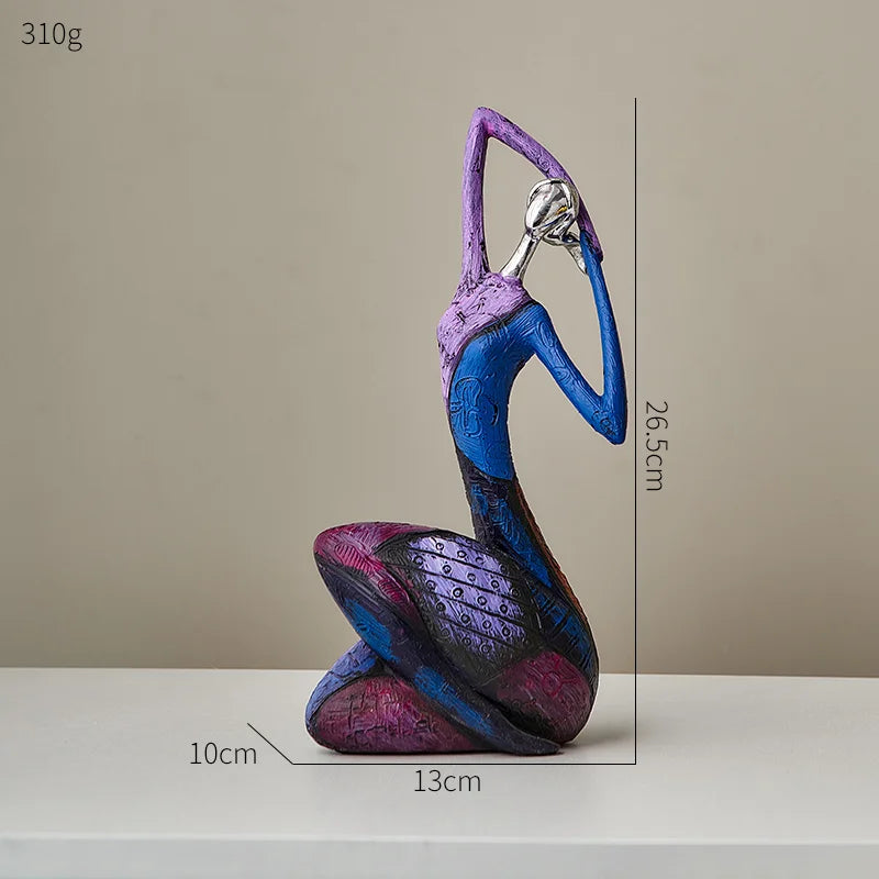 Colourful Woman Resin Statue