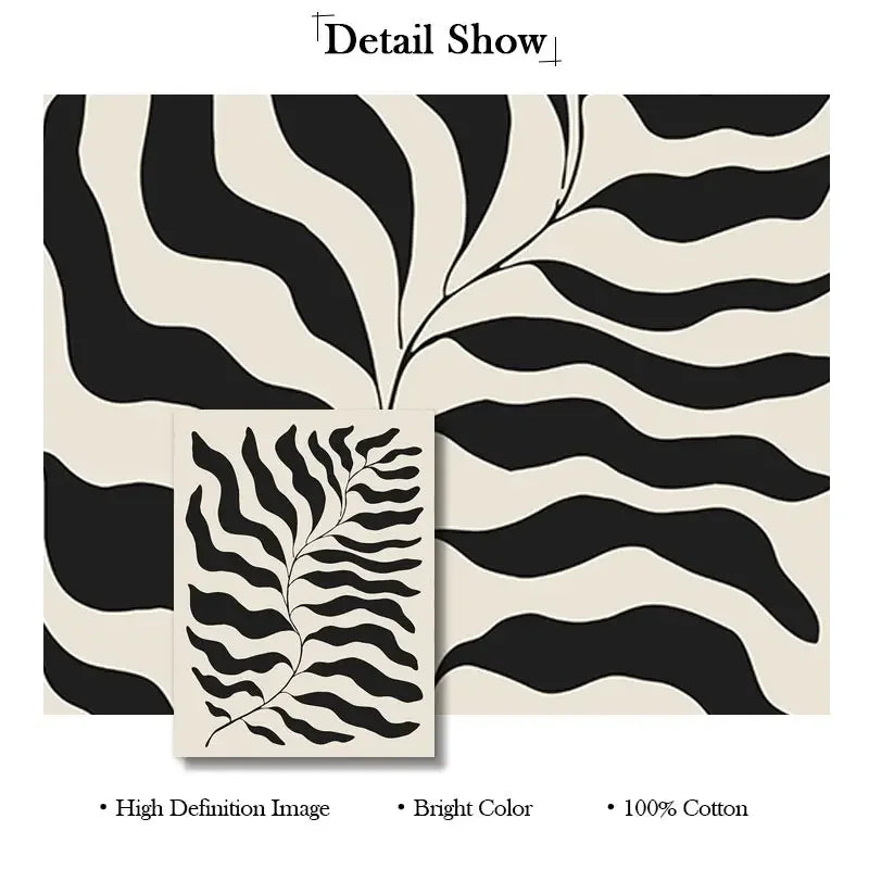 Abstract Geometric Beige Black Boho Minimalist Poster